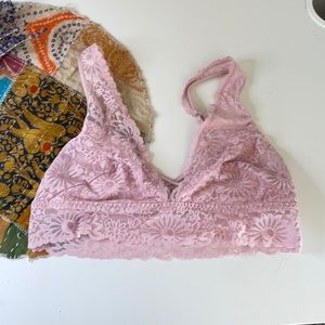 Pink lace bra/bralette